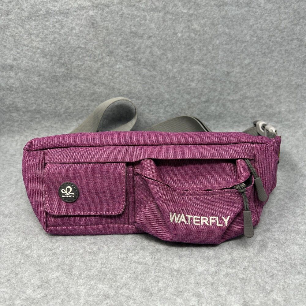 WATERFLY Fanny Pack Water Resistant Small Waist Pouch Slim Belt Unisex